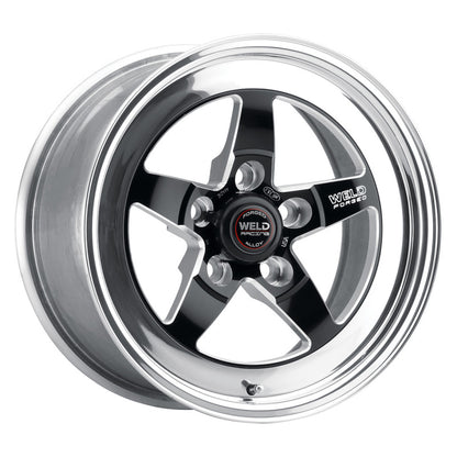 Weld S71 15x12.33 / 5x4.75 BP / 7.5in. BS Black Wheel (Low Pad) - Non-Beadlock