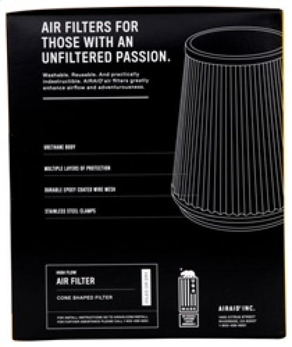 Airaid Universal Air Filter - Cone 6in Flange x 7-1/2in Base x 3-7/8in Top x 6in Height