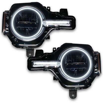 Oracle 21-22 Ford Bronco Headlight Halo Kit w/DRL Bar - Base Headlights -w/No Cntrl SEE WARRANTY