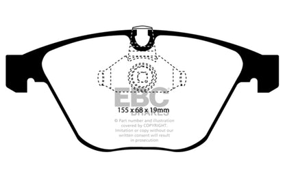 EBC 08-10 BMW M3 4.0 (E90) Redstuff Front Brake Pads