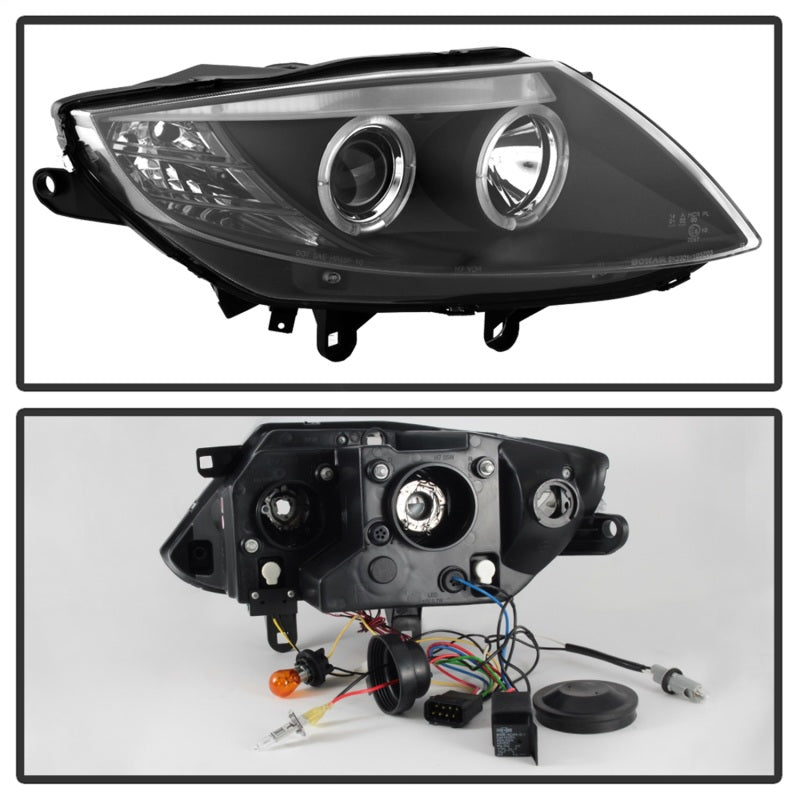 Spyder BMW Z4 03-08 Projector Headlights Xenon/HID Model Only - LED Halo Black PRO-YD-BMWZ403-HID-BK