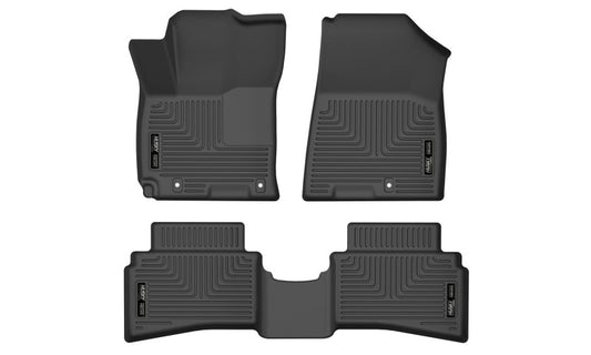 Husky Liners 20-22 Hyundai Venue WeatherBeater Front & 2nd Seat Floor Liners - Black