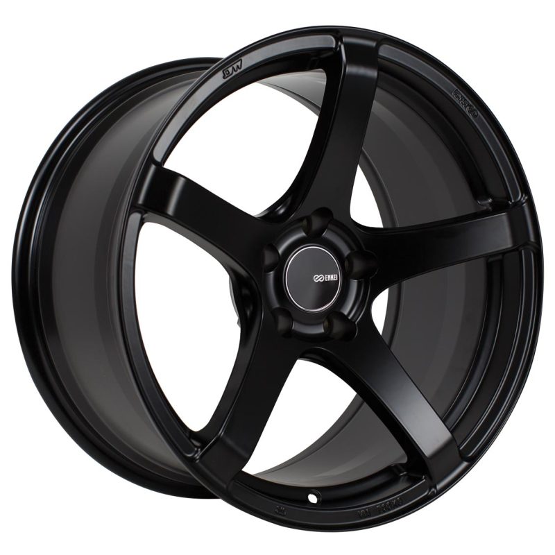 Enkei Kojin 17x8 45mm Offset 5x112 Bolt Pattern 72.6mm Bore Dia Matte Black Wheel