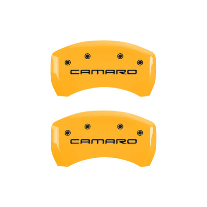 MGP 4 Caliper Covers Engraved Front Camaro Rear Gen 4/Ss Yellow Finish Black Char 1998 Chevy Camaro