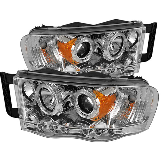 Spyder Dodge Ram 1500 02-05/Ram 2500 03-05 Projector Headlights LED Halo LED Chrm PRO-YD-DR02-HL-C