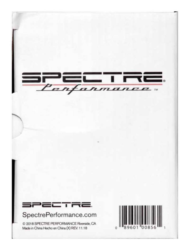 Spectre Universal Intake Tube Kit 3in. - Aluminum - Black