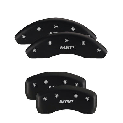 MGP 4 Caliper Covers Engraved Front & Rear Avalanche Red finish silver ch