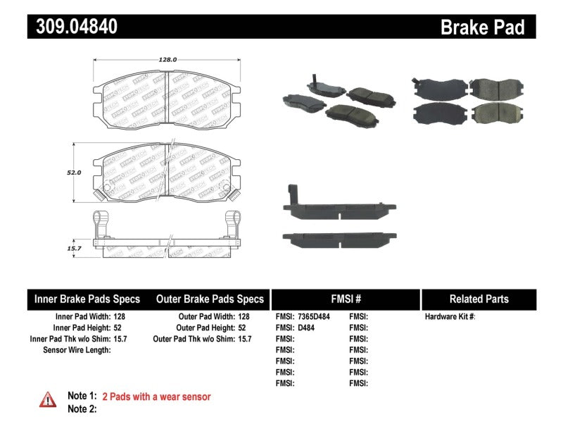 StopTech Performance 4/89-99 Mitsubishi Eclipse GST Front Brake Pads