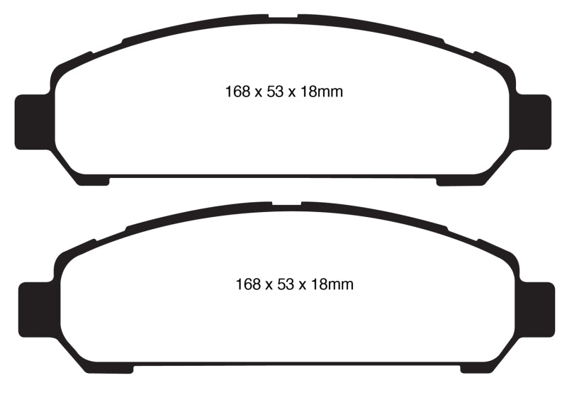 EBC 08+ Toyota Venza 2.7 Yellowstuff Front Brake Pads