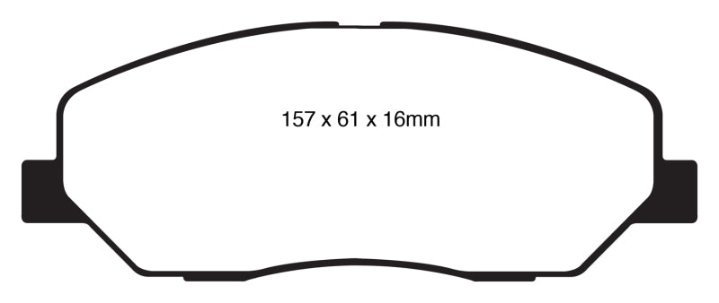 EBC 08-10 Hyundai Genesis 3.8 Yellowstuff Front Brake Pads