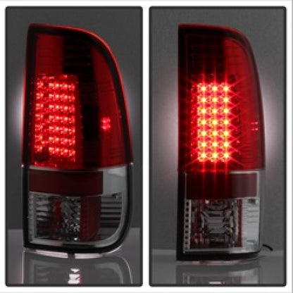 Spyder Ford F150 side 97-03/F250/350 Duty 99-07 LED Tail Lights Red Clear ALT-YD-FF15097-LED-RC