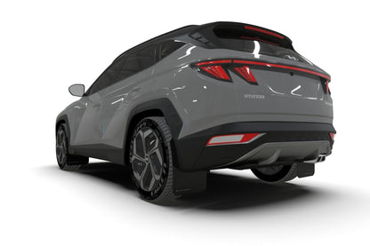 Rally Armor 2022 Hyundai Tucson Black UR Mud Flap - Metallic Black Logo