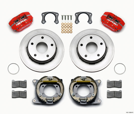 Wilwood Dynapro Lug Mount P/S Park Brake Kit Red Big Ford New 2.38in Off Bronco 5 x 5.50