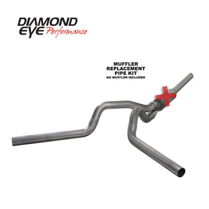 Diamond Eye KIT 4in CB MFLR RPLCMENT PIPE DUAL SS: 2004.5-2007.5 DODGE CUMMINS 600