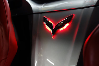 Oracle Corvette C7 Rear Illuminated Emblem - Dual Intensity - Red SEE WARRANTY