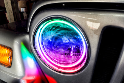 Oracle Jeep Wrangler TJ 97-06 LED Waterproof Halo Kit - ColorSHIFT w/ 2.0 Controller SEE WARRANTY