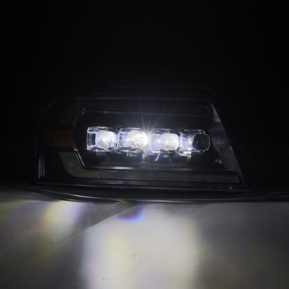 AlphaRex 04-08 Ford F-150 (No 2004 Heritage) NOVA-Series LED Proj HL Alpha-Blk w/Actv Lgt / Seq. Sig