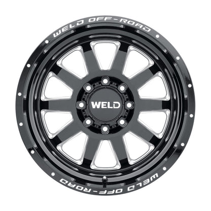 Weld Off-Road W102 20X12 Stealth 8X165.1 ET-44 BS4.75 Gloss Black MIL 125.1