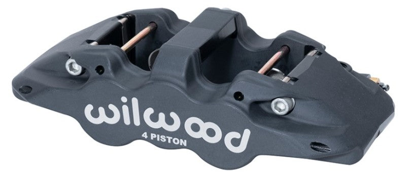 Wilwood Caliper-Aero4-R/H - Black Anodize 1.88/1.62in Pistons 1.25in Disc