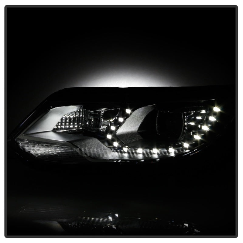 Spyder VW Tiguan 12-17 LED/DRL Projector Headlights Chrome PRO-JH-VWT12-LED-C