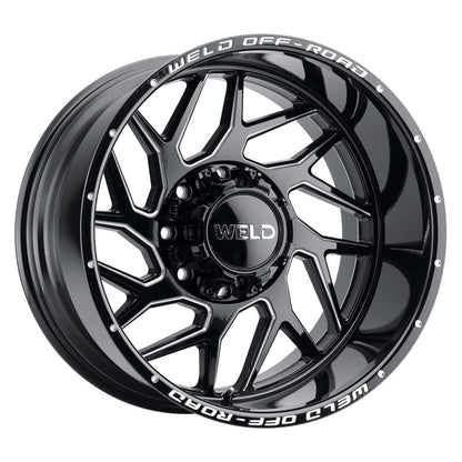 Weld Off-Road W117 20X10 Fulcrum 8X180 ET-18 BS4.75 Gloss Black MIL 124.3