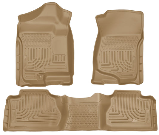 Husky Liners 07-12 Chevy Silverado/GMC Sierra Extended Cab WeatherBeater Combo Tan Floor Liners
