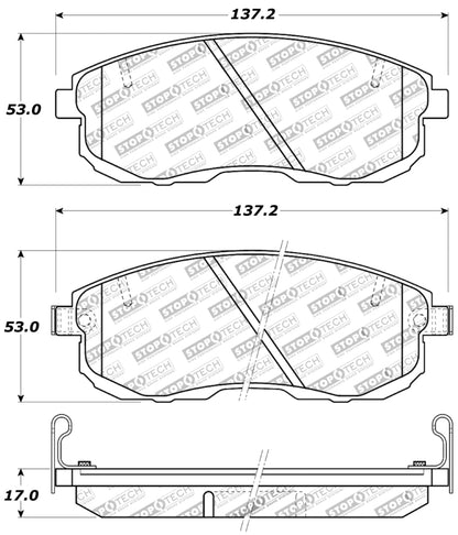 StopTech Performance 02-05 350z / 03-04 G35 / 03-05 G35X Front Brake Pads