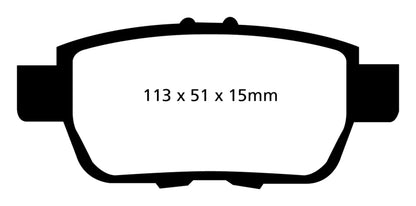EBC 09-14 Acura TL 3.5 Ultimax2 Rear Brake Pads