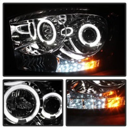 Spyder Dodge Ram 1500 06-08/Ram 2500 06-09 Projector Headlights LED Halo LED Chrm PRO-YD-DR06-HL-C