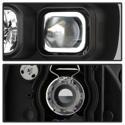 Spyder 07-14 Chevy Suburban/1500/2500/Tahoe V2 Projector Headlights All Blk PRO-YD-CSUB07V2-DRL-BKV2