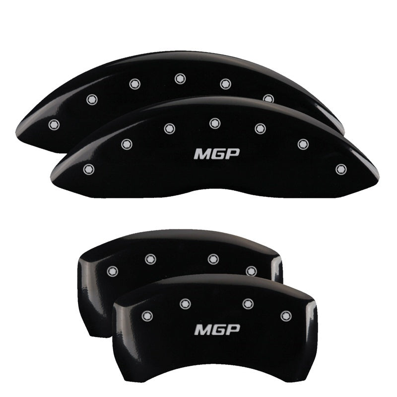 MGP 4 Caliper Covers Engraved Front & Rear MGP Black Finish Silver Char 2017 Chrysler Pacifica