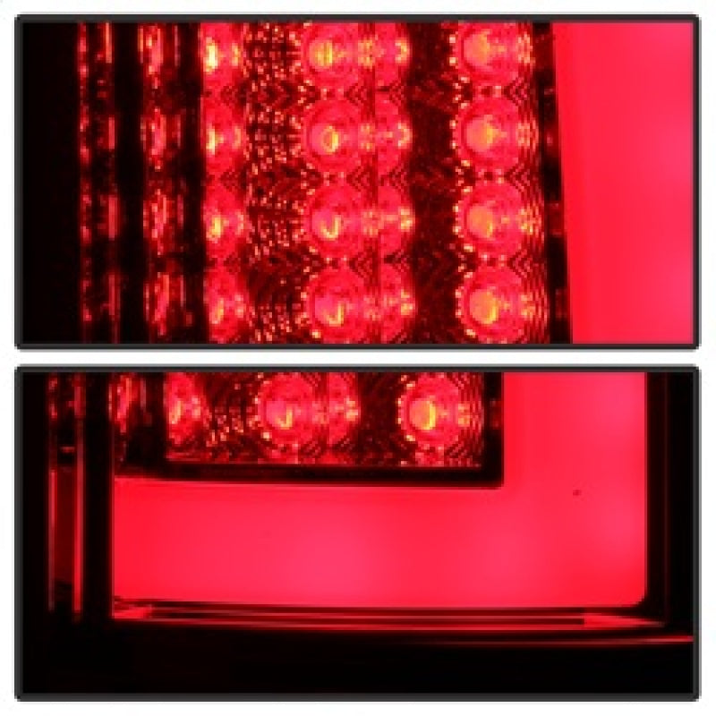 Spyder 07-09 Dodge Ram 2500/3500 V3 Light Bar LED Tail Lights - Red Clear (ALT-YD-DRAM06V3-LBLED-RC)