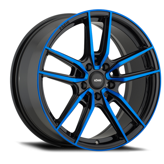 Konig Myth 18x8 5x112 ET43 Gloss Black w/ Blue Tinted Clearcoat