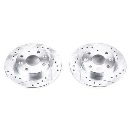 Power Stop 90-93 Mazda Miata Rear Evolution Drilled & Slotted Rotors - Pair