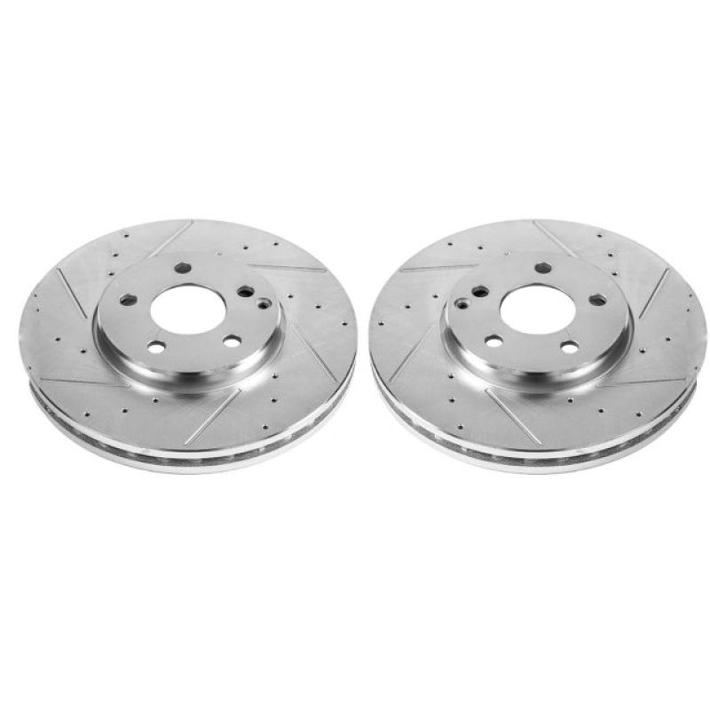 Power Stop 04-05 Mercedes-Benz E320 Front Evolution Drilled & Slotted Rotors - Pair