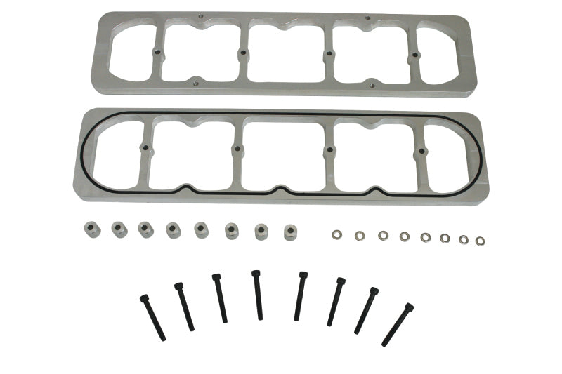 Moroso Chevrolet Small Block Valve Cover Adapter - GM LS Cylinder Heads - Billet Aluminum