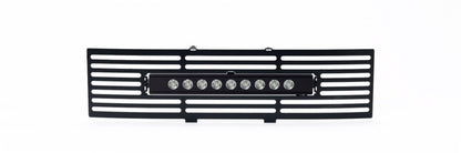 Putco 11-14 Ford F-150 - EcoBoost Bumper Grille Inserts - Black SS Bar and 10in Luminix Light Bar