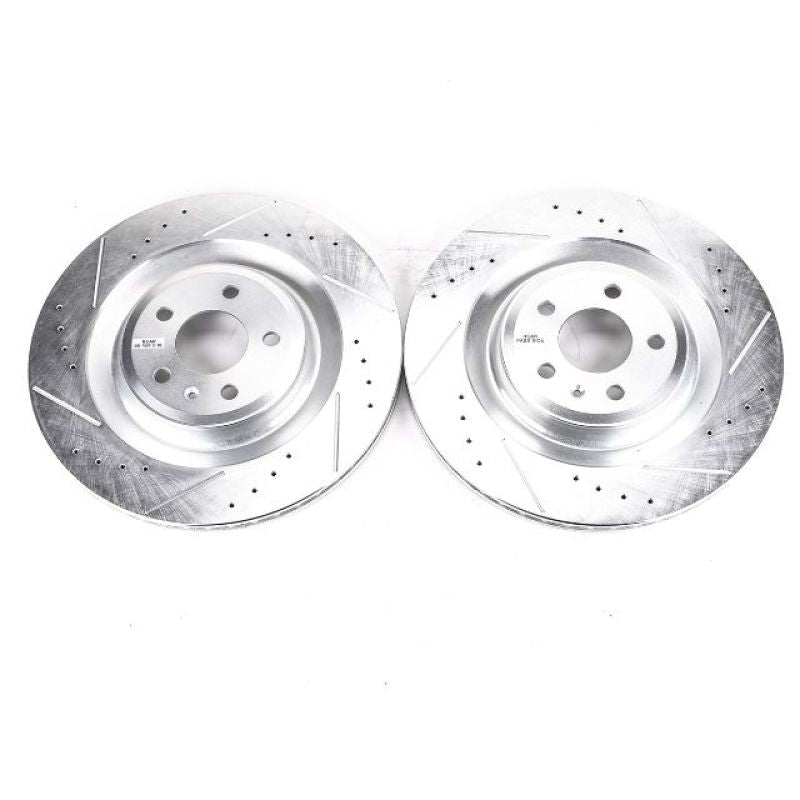Power Stop 16-18 Audi A7 Quattro Rear Evolution Drilled & Slotted Rotors - Pair