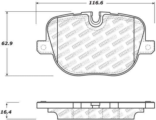 StopTech 10-13 Land Rover Ranger Rover Supercharged Street Select Rear Brake Pads