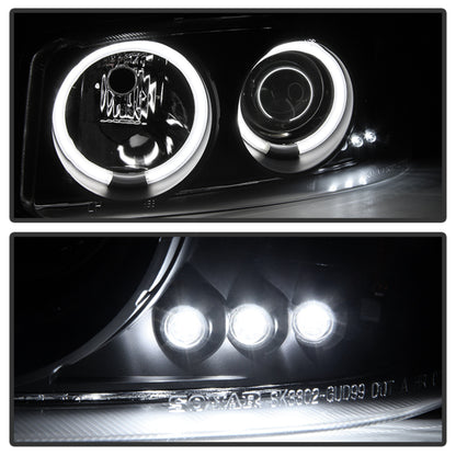 Spyder GMC Sierra 1500/2500 99-06 Projector Headlights CCFL Halo LED Blk Smke PRO-YD-CDE00-CCFL-BSM