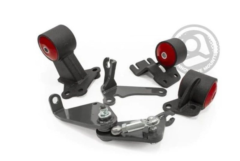 Innovative 90-93 Integra B-Series Black Steel Mounts 60A Bushings (Auto to Manual Hydro Actuator)