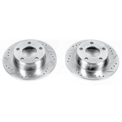 Power Stop 99-04 Audi A6 Quattro Rear Evolution Drilled & Slotted Rotors - Pair