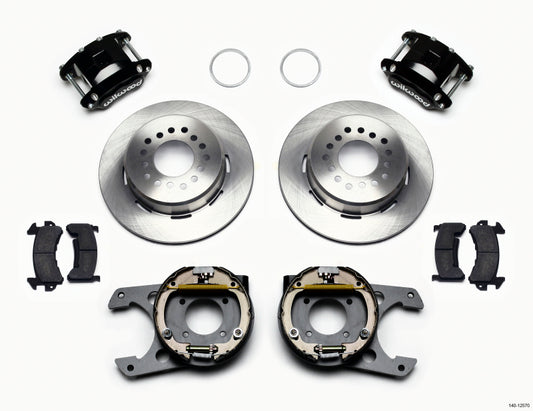 Wilwood D154 P/S Park Brake Kit 12 Bolt 2.75in offset Staggered Shock