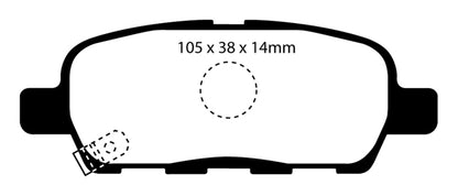 EBC 10-13 Infiniti FX35 3.5 Greenstuff Rear Brake Pads