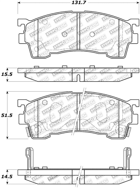 StopTech Street Touring 93-97 Ford Probe / 93-97 Mazda MX-6 Front Brake Pads