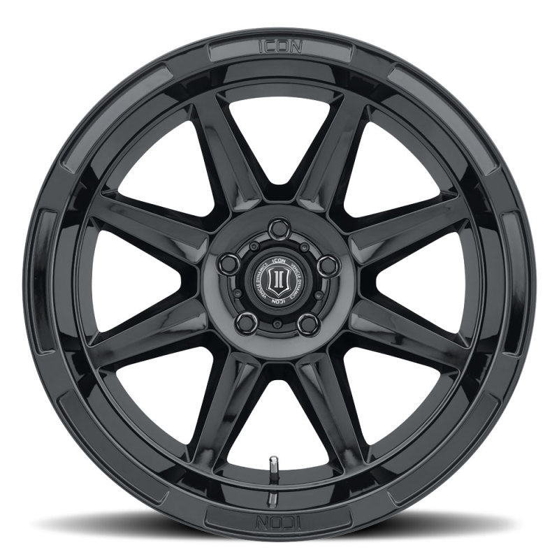 ICON Bandit 20x10 5x5 -24mm 4.5in BS 71.50mm Bore Gloss Black Wheel