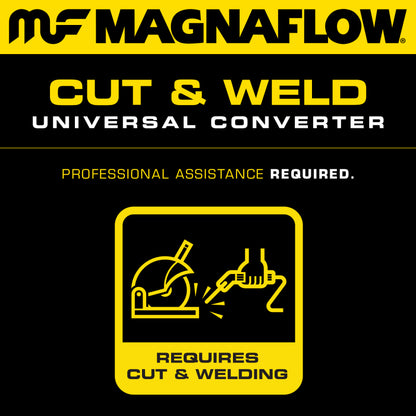 MagnaFlow Conv Univ 2.25in Inlet/Outlet Angled Offset/Center Calif OBDII