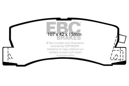 EBC 90-91 Lexus ES250 2.5 Greenstuff Rear Brake Pads