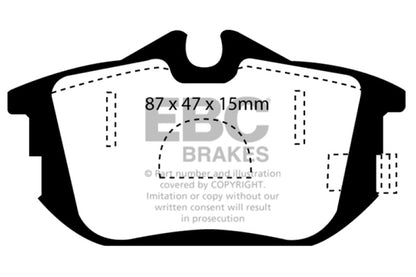 EBC 99-04 Volvo S40 1.9 Turbo T4 (200 BHP) Greenstuff Rear Brake Pads