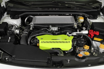 PERRIN 22-25 Subaru WRX Pulley Cover - Neon Yellow (TALL - For Use w/o PERRIN AOS)